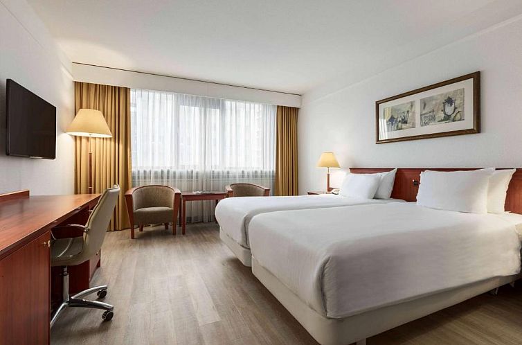 Comfortabele tweepersoonskamer in NH Maastricht vakantieappartement, gelegen in het hart van Zuid Limburg.