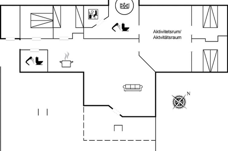Vakantiehuis "Gudlaug" - 1km from the sea