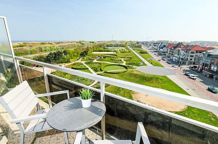 Geniessen Sie den Panoramablick vom Balkon des Apartment Studio 604 in Bredene, Westflandern, Belgien.