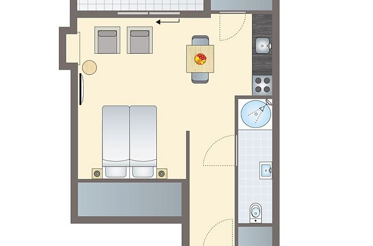 Vlieduyn | 2-persoons appartement | 2S