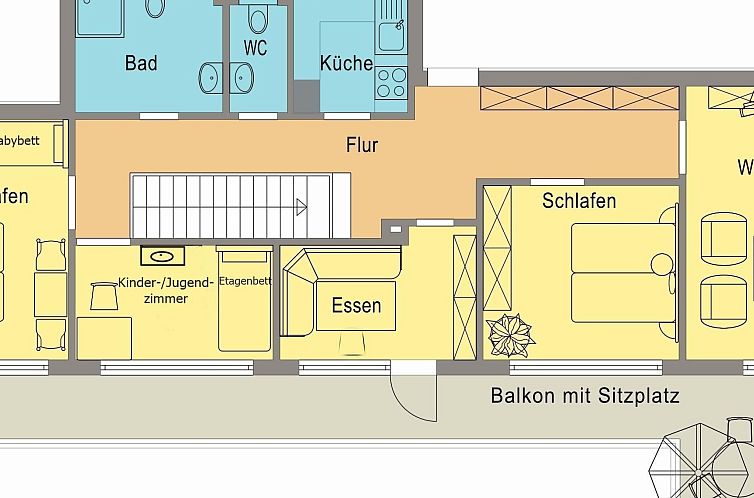 Appartement Großzügige Wohnung mit Bergblick im Haus Hopfe