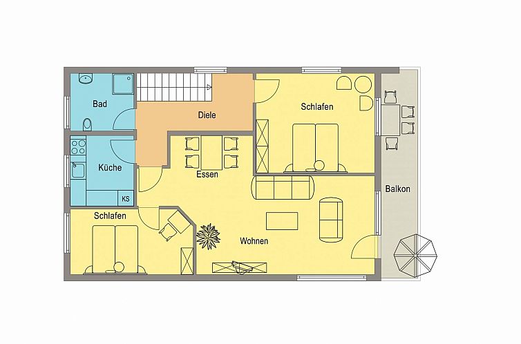 Appartement Premium-Ferienwohnung mit Balkon und Bergblick