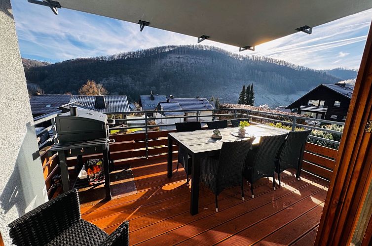 Vakantiehuis Freistehendes Ferienhaus in Sieber mit Terrasse