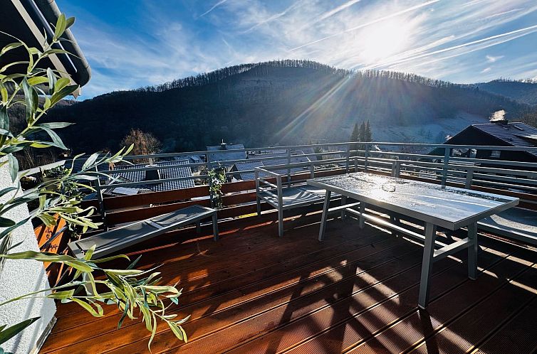 Vakantiehuis Freistehendes Ferienhaus in Sieber mit Terrasse