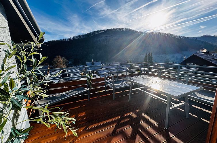 Vakantiehuis Freistehendes Ferienhaus in Sieber mit Terrasse