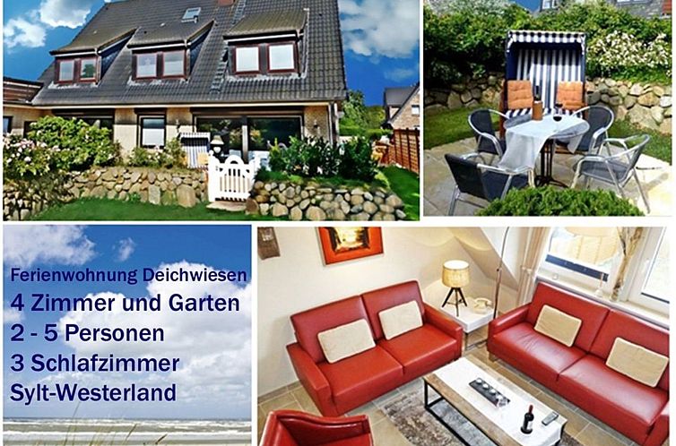 Guest house 02313125 - Apartment North Sea - Appartement FeWo DEICHWIESE 4 Zimmer mit Garten und Terrasse