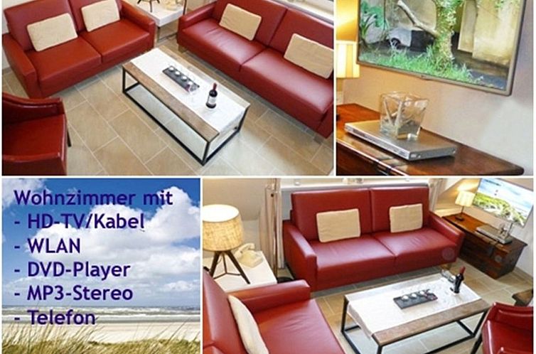 Appartement FeWo DEICHWIESE 4 Zimmer mit Garten und Terrasse