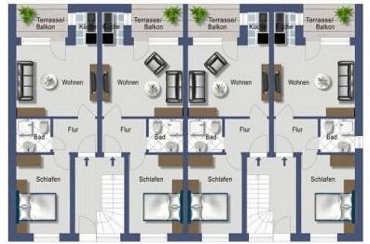 Appartement Haus Meeresbrise Wohn.Nr. 7 mit Balkon