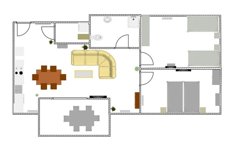 Appartement Landgut mit Dachterrasse