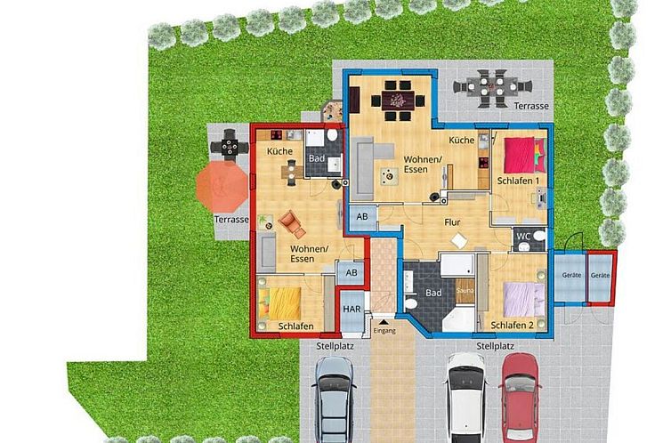 Appartement Gesamte Wohnung in Burhave mit Eigener Terrasse