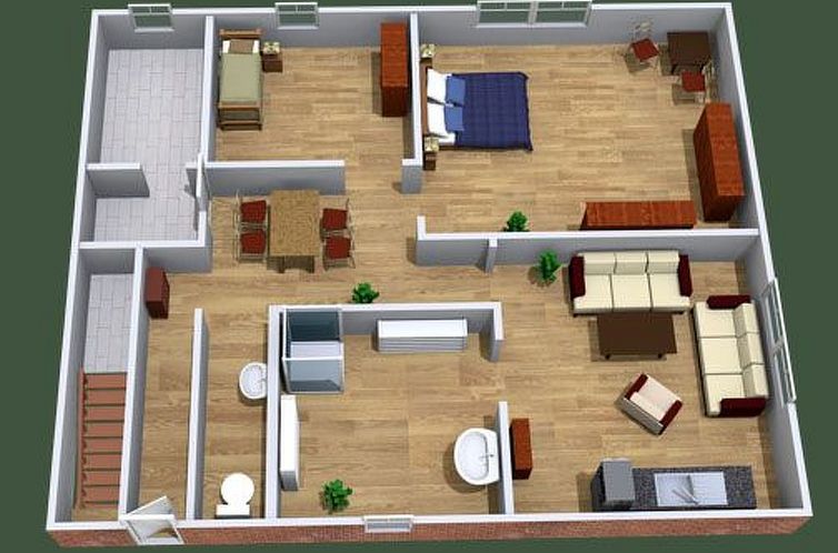 Appartement Große Wohnung in Nesse mit Garten und Terrasse