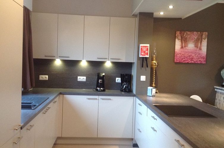 Moderne keuken in vakantiehuis Bij Cris, Kluisbergen-Zulzeke, Oost-Vlaanderen, Belgie.