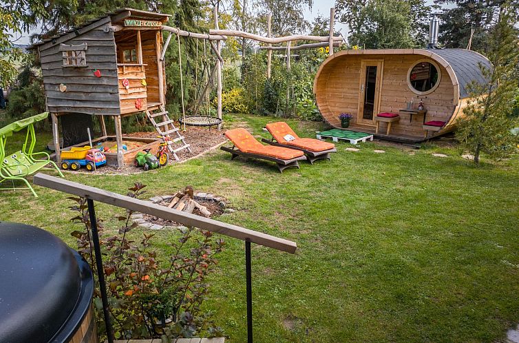 Appartement mit Fasssauna