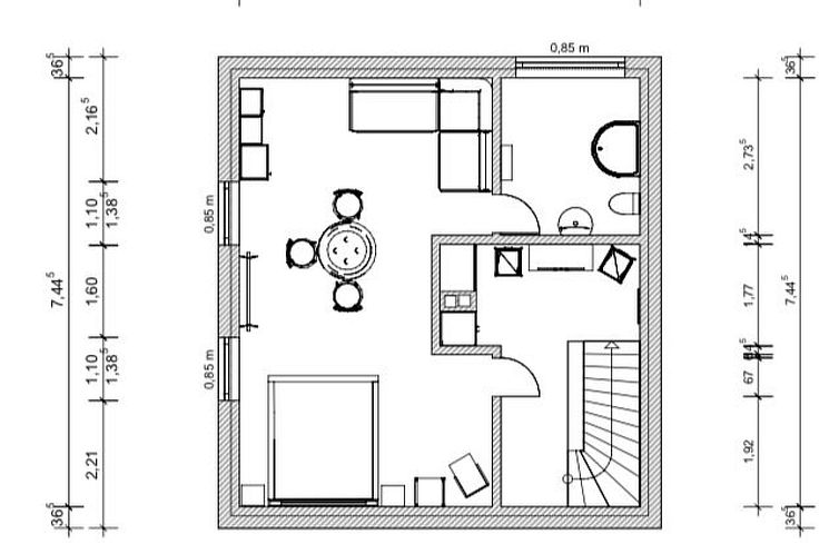 Appartement mit Fasssauna