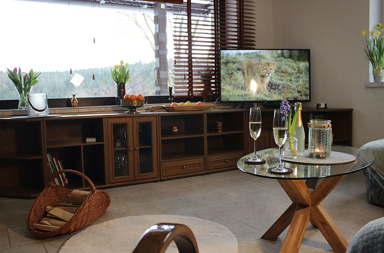 Vakantiehuis Am Wald gelegenes Ferienhaus "Wolf" mit Kamin