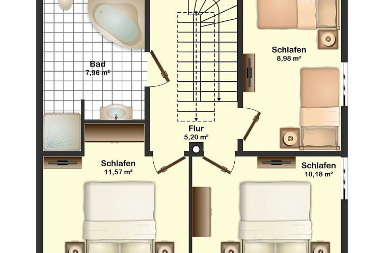 Vakantiehuis Traumhafte Reetdach-Doppelhaushälfte mit Garte
