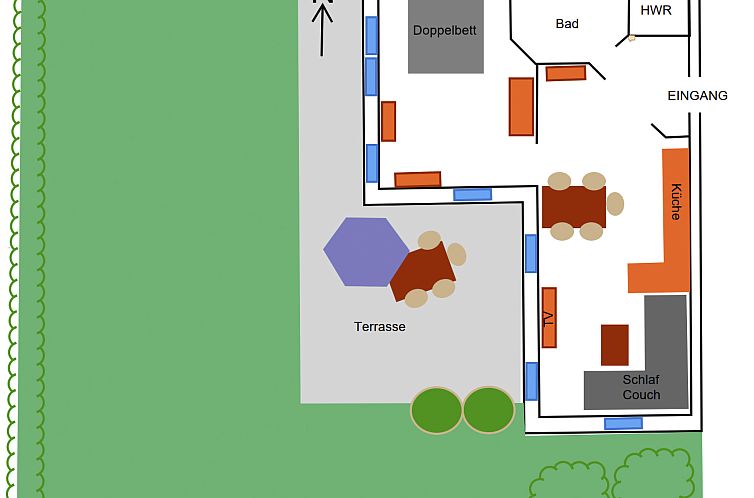 Appartement traumhaft ruhige Ferienwohnung mit großem süd-