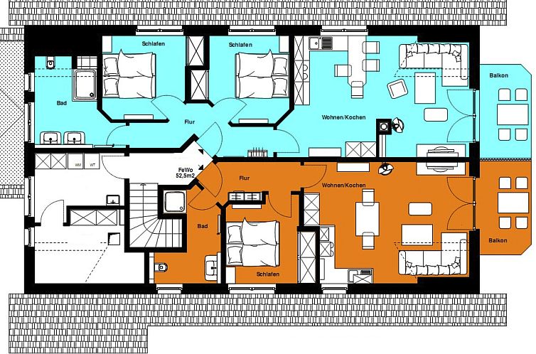 Appartement Wohnung mit Balkon in Sellin