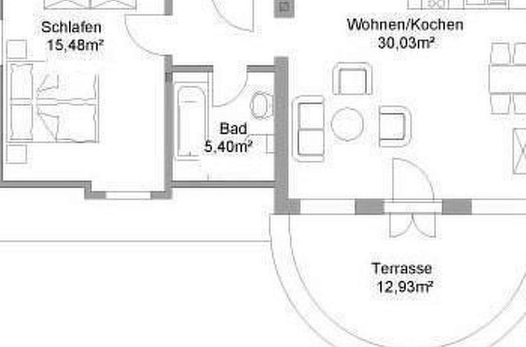 Appartement Wohnung im zweiten Obergeschoss des Gutshauses