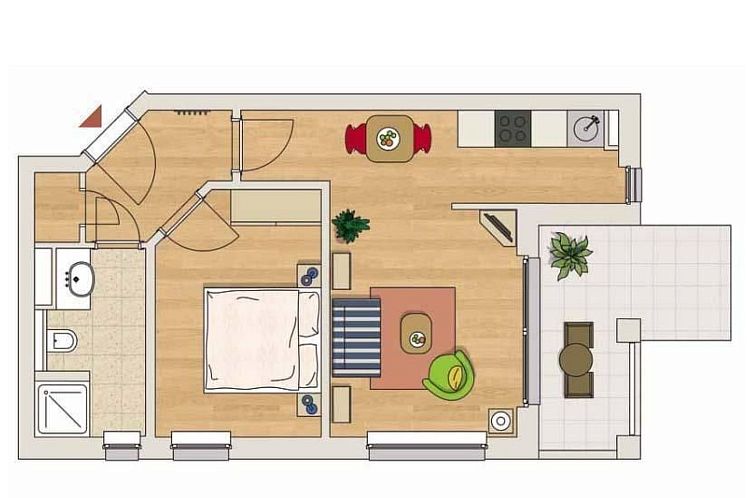 Appartement Wohnung in Göhren mit Terrasse