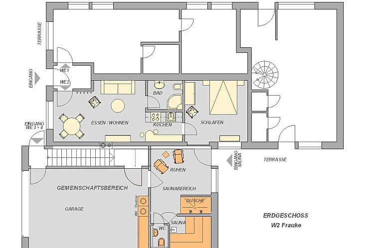 Appartement Landhaus "To Hus" - Fewo Frauke mit Sauna