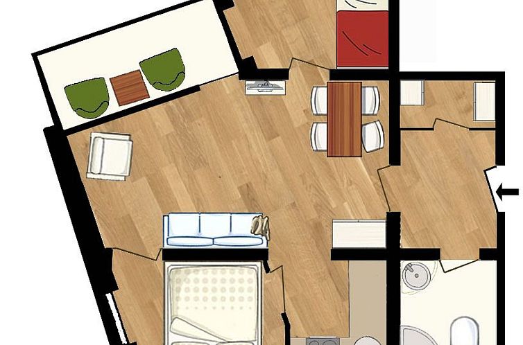 Appartement Gesamte Wohnung in Scharbeutz mit Großem Garten