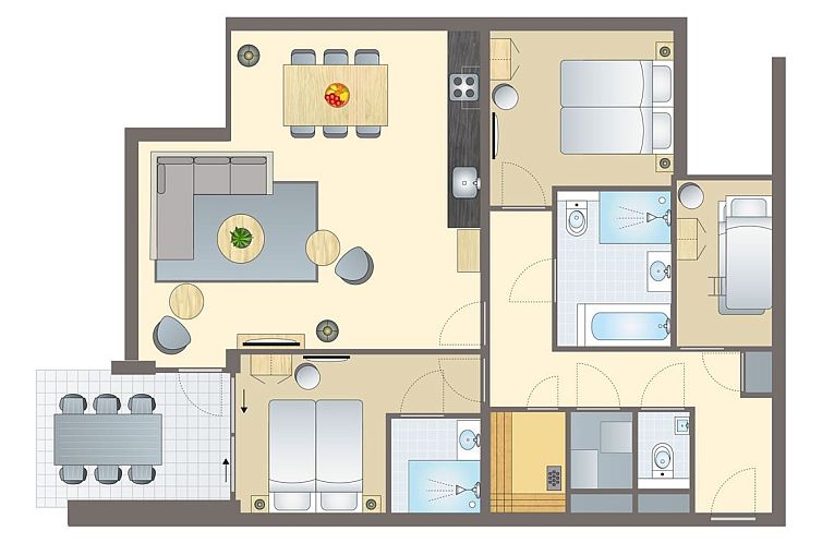 Guest house 032242 - Bungalow Terschelling - 4-6-persoons appartement | 4-6L