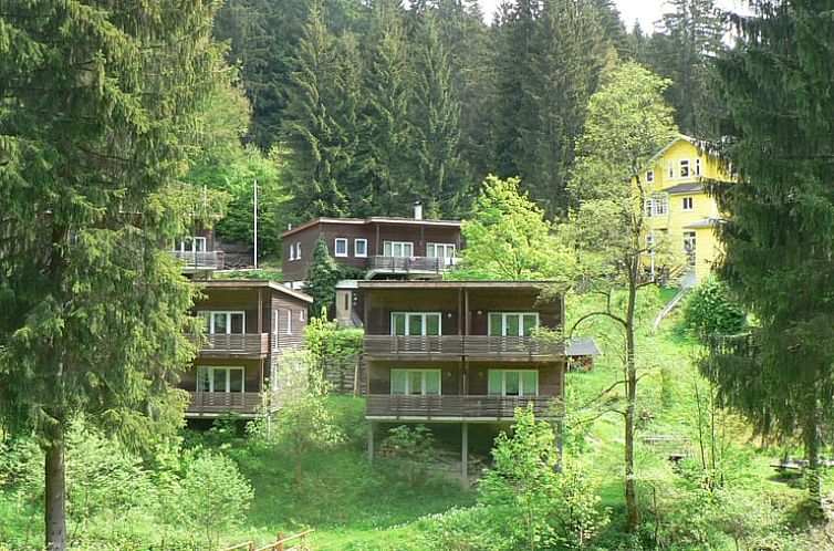 Geniessen Sie einen rustikalen Urlaub in einem Ferienhaus in Grossbreitenbach, umgeben von der Natur Thueringens, Deutschland.