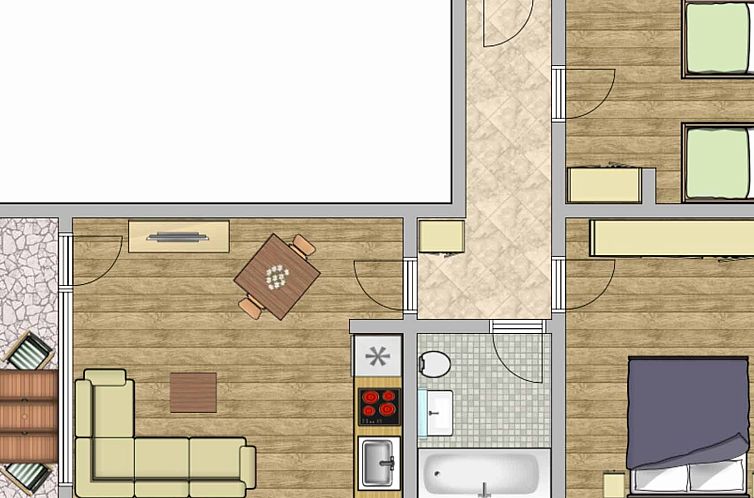Appartement Wohnung in Garmisch Partenkirchen mit Garten