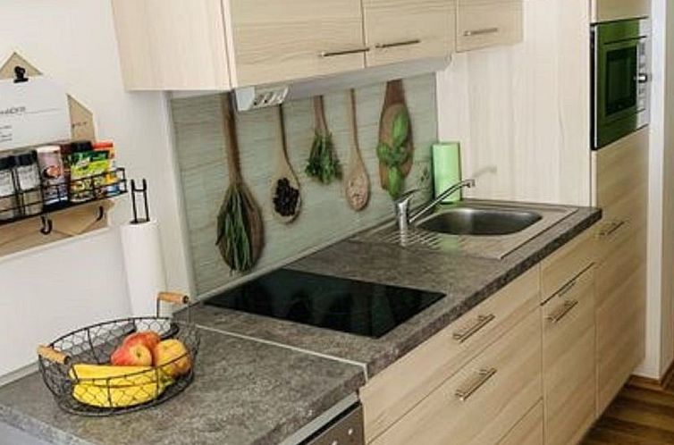 Appartement mit Balkon und Bergblick