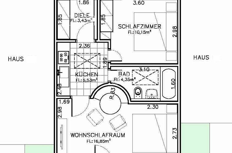 Appartement Appartement in Berghäuser mit Sonnigem Balkon