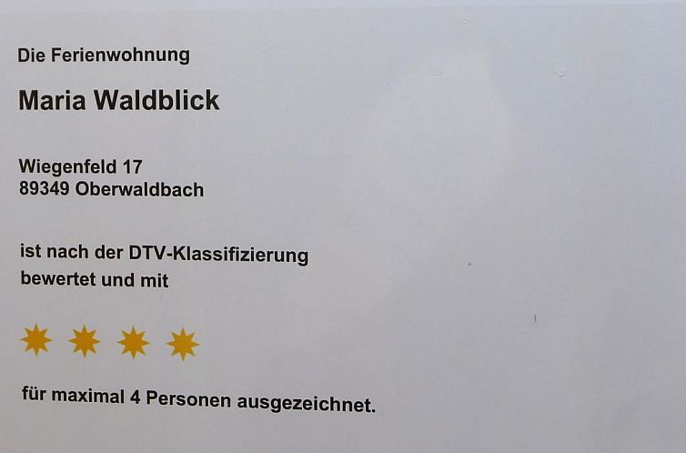 Appartement Wohnung in Oberwaldbach mit Garten und Grill