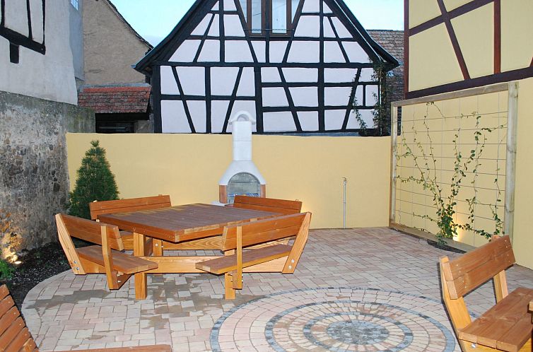 Vakantiehuis mit Gemeinschaftsgarten und Grill