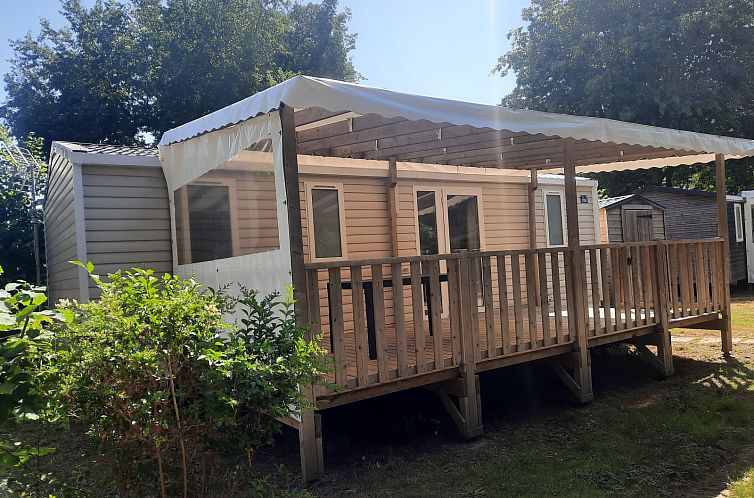Geniessen Sie die Ruhe im 32 m2 grossen Mobilheim "Comfort" in Saint-Philibert in der Bretagne mit einer grosszuegigen Terrasse fuer hoechsten Komfort.