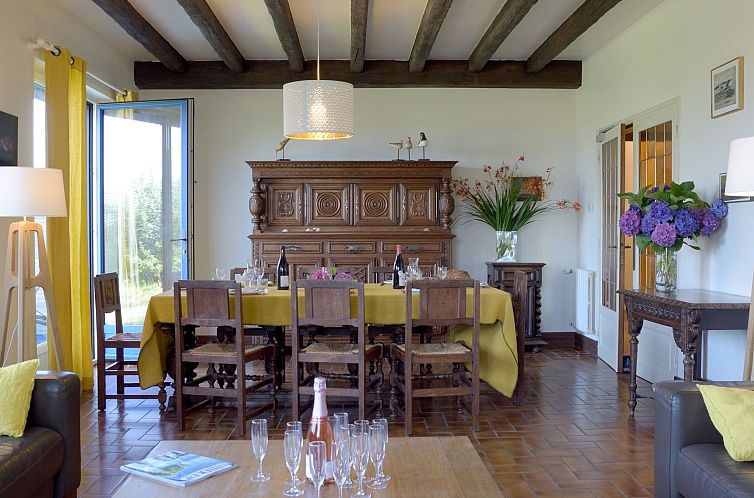 Vakantiehuis "Men Meur" mit Blick auf das Wasser