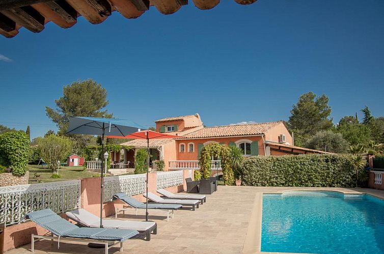 Soak up the sun at Villa Nycou's pool in Bagnols en Foret, a beautiful vacation home in Provence, Cote d'Azur.