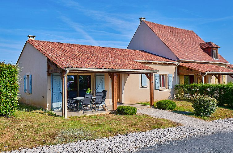 Vakantiehuis Bungalow 6 pers. in Lanzac, Aquitaine, Frankrijk met charmante veranda.