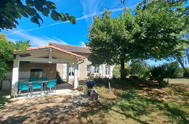 Discover Holiday Home in Saint Pierre de Buzet, located in picturesque Aquitaine, France, with an inviting terrace and green surroundings.