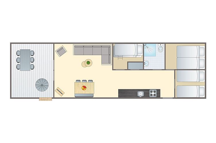 Mooi Zutendaal | 4-6-persoons chalet | 4-6B1