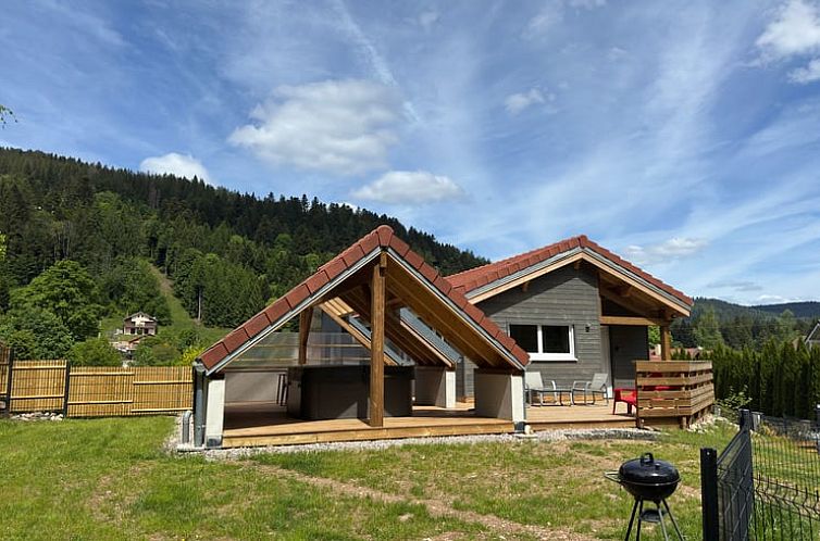 Vacation home Cottage in Gerardmer, located in the picturesque nature of Lorraine, France, with a beautiful view of the mountains.
