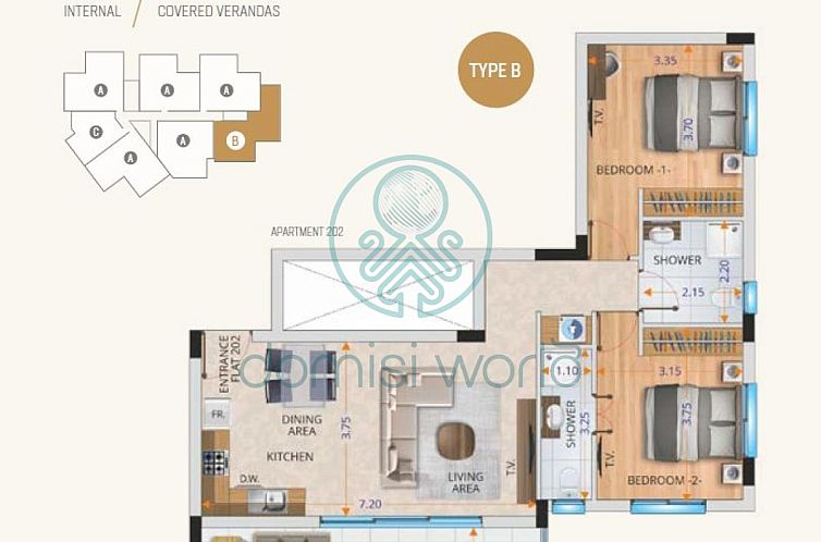 Appartement in Aradipou