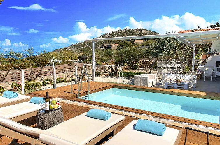 Vakantiehuis "Cretan Lodge" mit Blick auf das Wasser