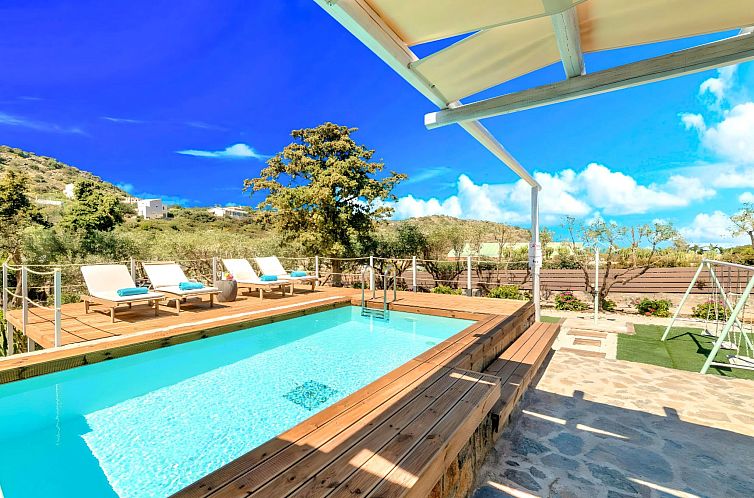 Vakantiehuis "Cretan Lodge" mit Blick auf das Wasser