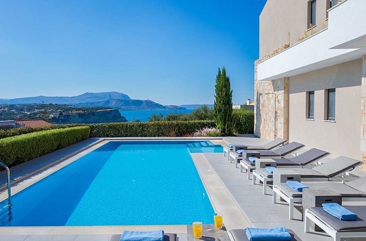 Vakantiehuis Luxusvilla in Almyrida mit wunderschönem Blick