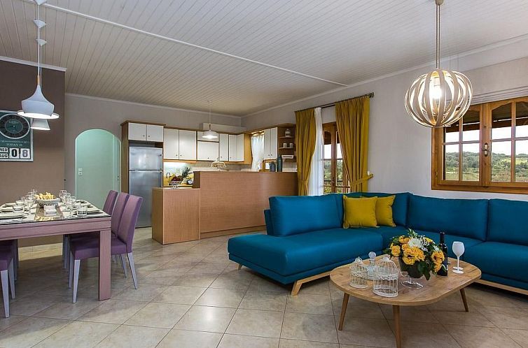 Vakantiehuis Großes Ferienhaus in Arkadi mit Großer Terras