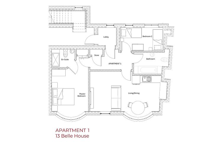 Appartement Belle House, Apt 1