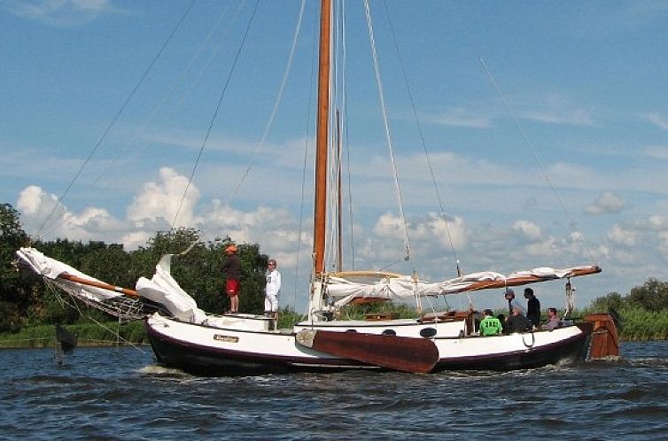 Noordster boot op het water in Gaastmeer, geniet van de Friese meren en prachtige natuur.