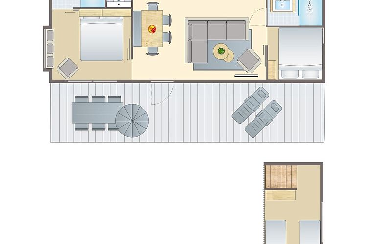 Unterkunft 082925 - Bungalow Namur - 4-6-persoons lodge | 6BE1