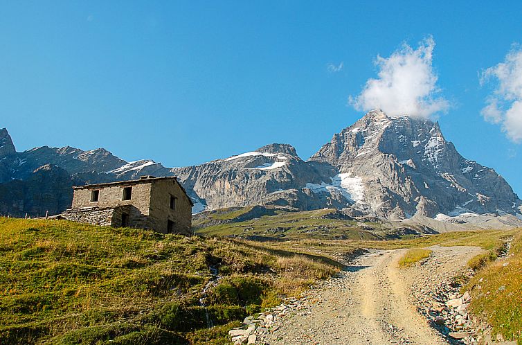 Appartement 'Lo Chalet' der Balkon über dem Matterhorntal