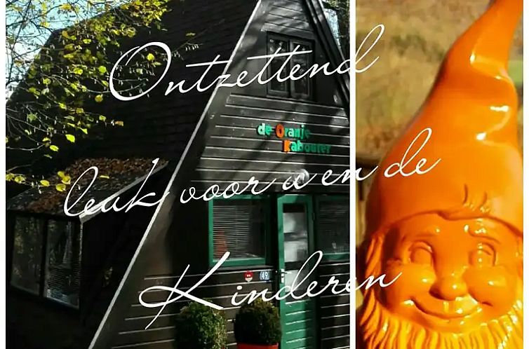 The Orange Gnome Bungalow in Durbuy, Ardennes, Belgium, surrounded by nature and featuring playful gnome-themed details, is perfect for a family-friendly vacation.
